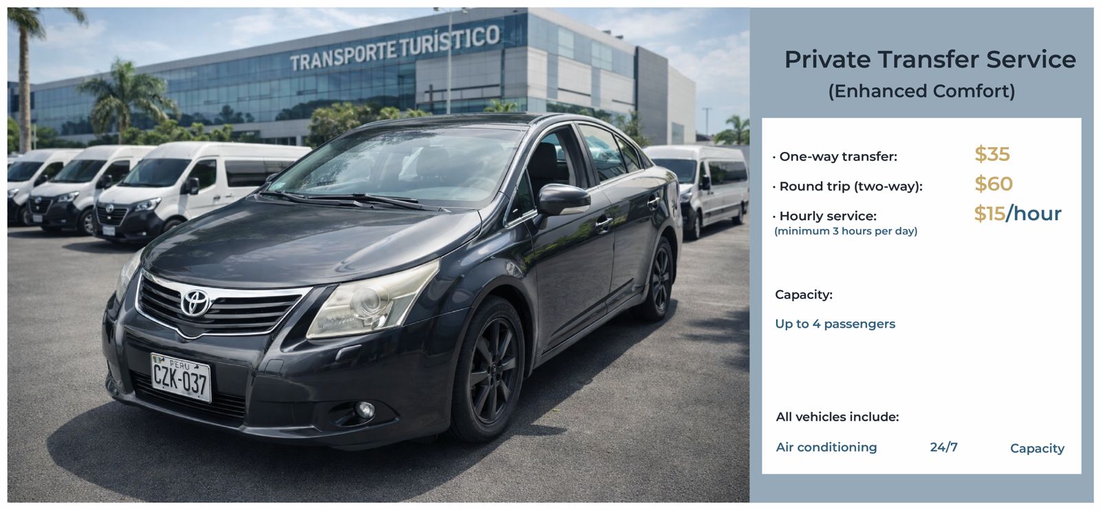Private Transfer Service Enhanced Comfort